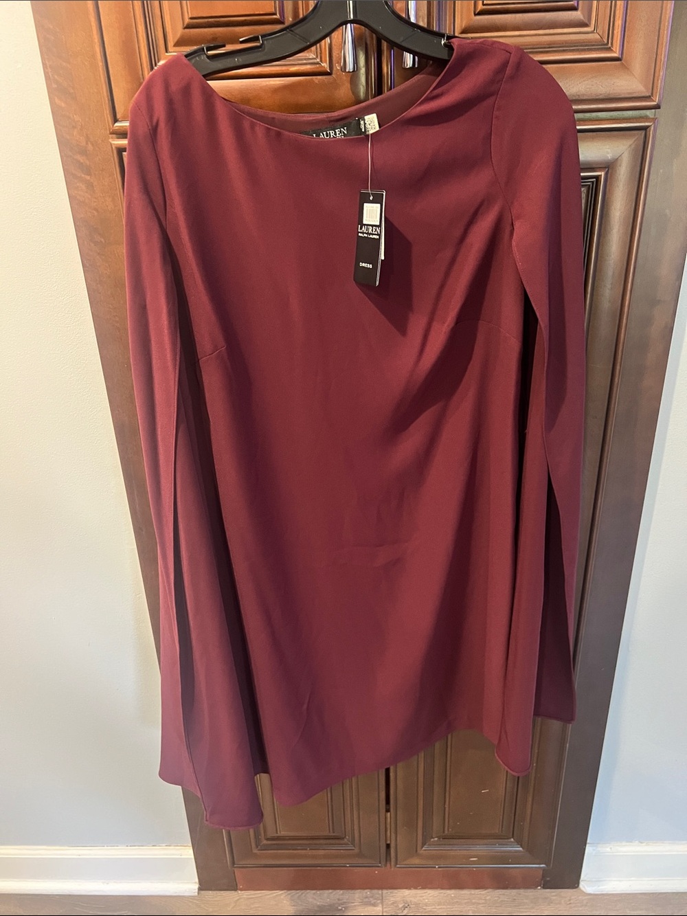 Lauren Ralph Lauren Wine Long-Sleeve Boatneck Top